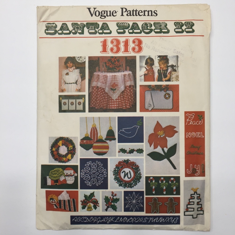Vintage Vogue Granny Christmas Holiday Transfers
